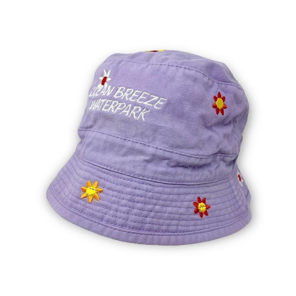 JHats Purple Flower Sun Bucket Hat Cap Child Size Vintage Ocean Breeze Waterpark
